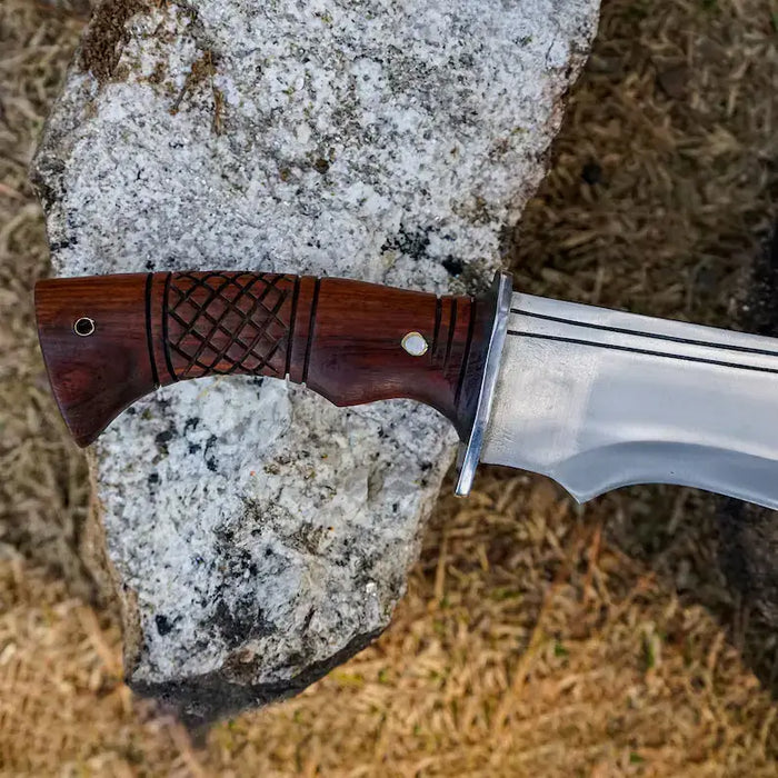 Ancient Fixed Blade Bowie Knife with Leather Sheath